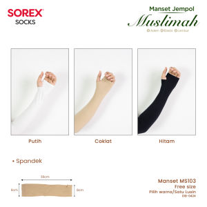 SOREX MS103 - MANSET TANGAN MUSLIMAH DENGAN JEMPOL BAHAN SPANDEX