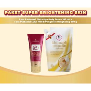[PAKET] PURBASARI Gluta Hya Serum 180ml + Lulur Mandi Pengantin 500gr - Lulur Lotion