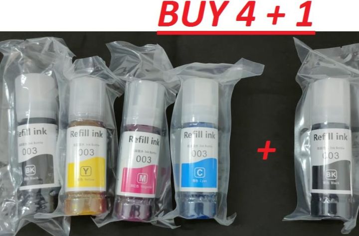 Epson 003 Premium Refill Ink For L3110 , L3150 (C,M,Y,K) 4 Bottle | Lazada