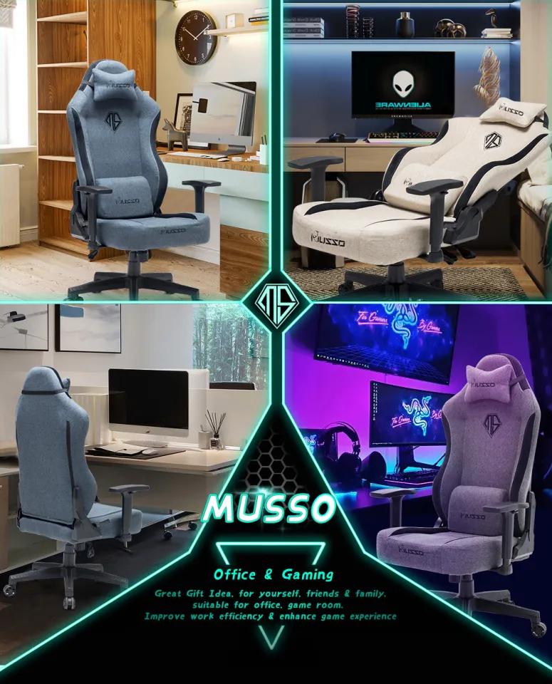 Musso Navigator Series XL Fabric Gaming Chair with Wide Seat Heavy