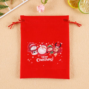 10Pcs Bag gift christmas gift drawstring bag Christmas bundle pocket candy