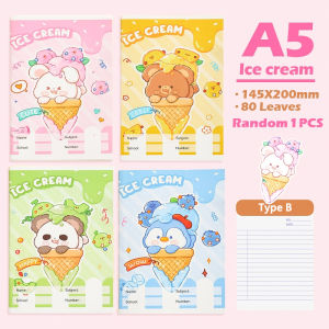 Cute Cartoon School Notebook 80 Sheets With Cover Student Study Stationery Supplies Notebook A5 Notepads
