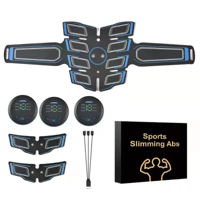 NEENCA EMS Muscle Stimulator Muscle Toner Abdominal Toning Belt Body Muscle Trainer Abdominal Trainer Abs Toner Belt Portable Unisex Fitness Training Gear for Abdomen/Arm/Leg Home Office Exercise