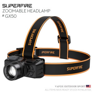 Supfire GX50 Lampu Kepala LED Rechargeable headlamp Lampu Suluh Kepala Bercahaya Sehingga 200 Meter