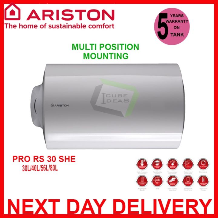 Ariston Pro R Slim 30/40/56/80/100 Electric Storage Water Heater ...