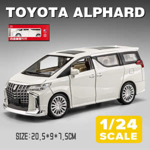 โมเดลรถ Toyota MPV ALPHARD มีไฟสี ขนาด 1:24 รถโมเดล รุ่นอัพเกรดของโมเดลรถ