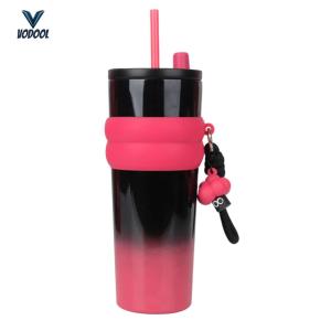 700ml Colorful Space-Themed Gradient Insulated Water Bottle Stainless Steel for Sports and Travel[Vodool Center]