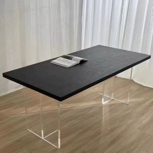Suspended Dining Table Acrylic Long Desk Log Household Work Table Dining Table