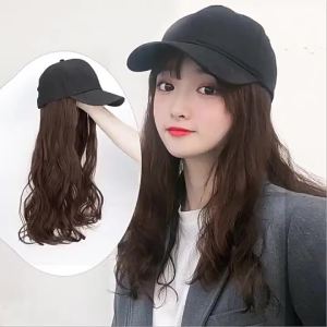 Tóc giả liền mũ cho nữ Mũ lưỡi trai mũ lưỡi vịt mũ đội tóc giả Tóc dài xoăn tóc dài thẳng Bán hàng