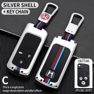 For Honda Civic FB / CRV 2.4 / Odyssey Accord Acura MDX RDX TL TSX ZDX Remote Key Case Cover Alloy Key Fob Shell Accessories