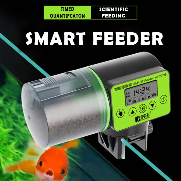 AQUABLUE AF-2019B 200ML SMART AUTOMATIC FISH FEEDER FISH AQUARIUM