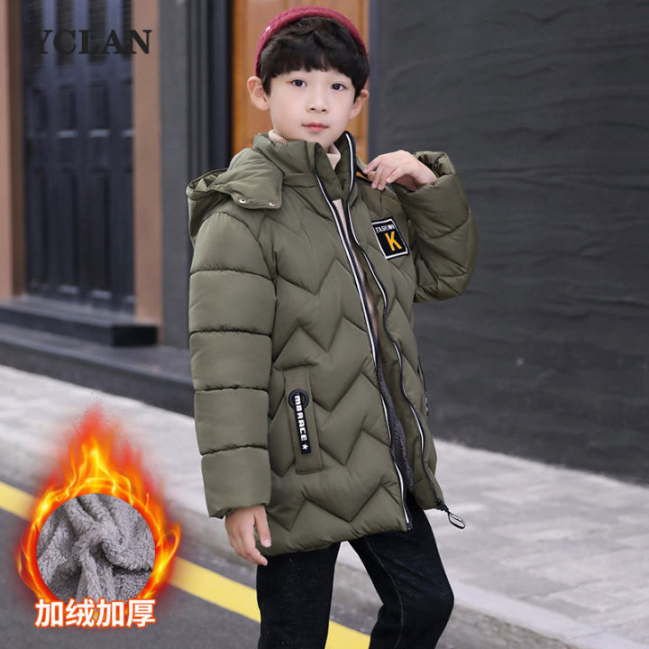 YuanLan Winter Coats Kids Winter Jacket For Boys Snowsuit Parkas For Teenagers Boys Thick Long Coat 4 14 Years Lazada