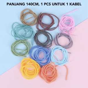 Pelindung Kabel Charger Spiral Protector Data Cable Warna Warni