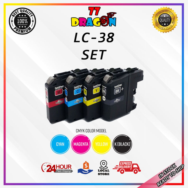 Brother DCP 165C Original Cartridge CMYK bulk set lc38 | Lazada