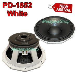 SPEAKER KOMPONEN SUBWOOFER 18 IN PD1852 WHITE DOUBLE DUMPER COIL 5