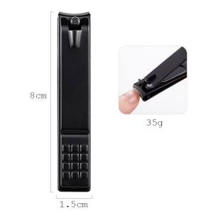 Gunting Kuku Stainless Hitam Besar Jumbo Manicure Pedicure 8CM Anti Slip