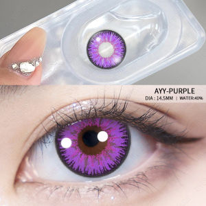 Menyinarimu【COD】Softlens Mata 14.5MM PURPLE Soflen AYY Softlens Cosplay Lensa Kontak Normal Seni Gotik Air Softlens