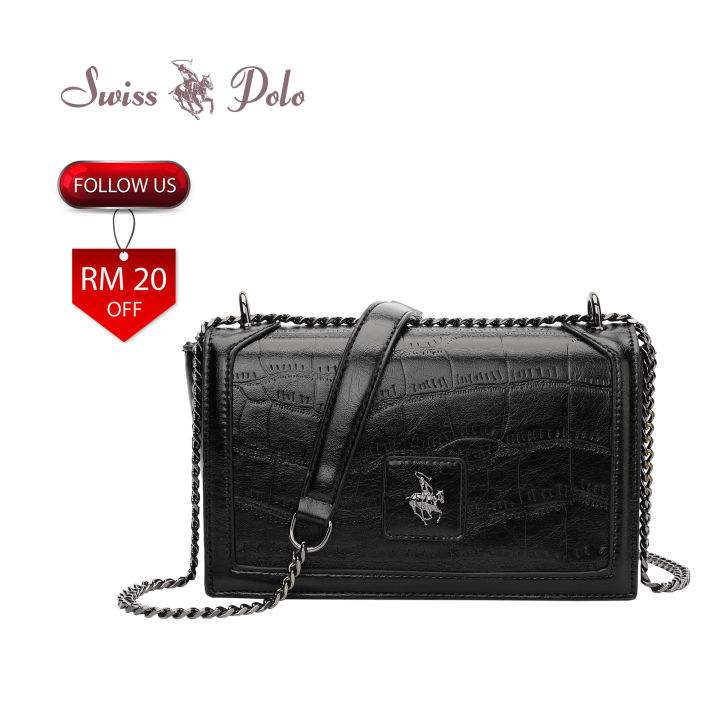 SWISS POLO LADIES CHAIN SLING BAG HBP 606 MULTI COLOUR