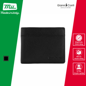 Ví Ngang Gập Đôi Bằng Da Thật Nam Màu Đen - Gianni Conti - Sản Xuất Thủ Công Tại Italy_1817128-10