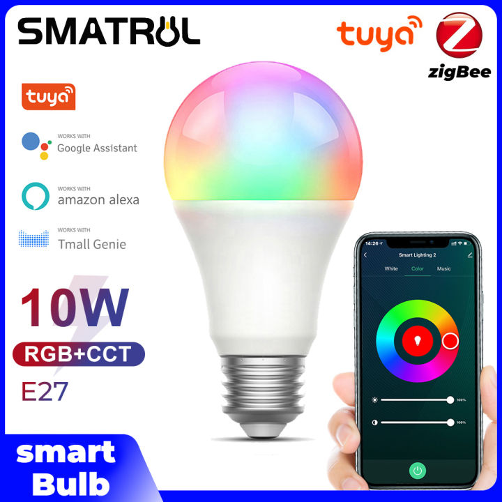 SMATRUL Zigbee 10W Smart Light Bulb E27 RGB LED Lampmultiple