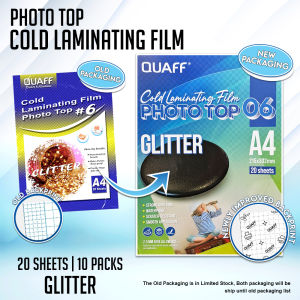 iPrintph QUAFF Photo Top / Cold Laminating Film A4 Size 80Microns (20 sheets per pack)