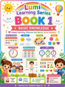 Preschool Learning Workbook|Book 1 - 10 Basic Learning Topics . Pra-sekolah. Kindergarten