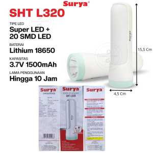 Surya Lampu Senter Emergency LED SHT L320 Rechargeable