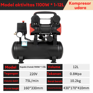 REAIM Kompresor Angin 36L Oiless Listrik Air Compressor Alat Tekanan Udara
