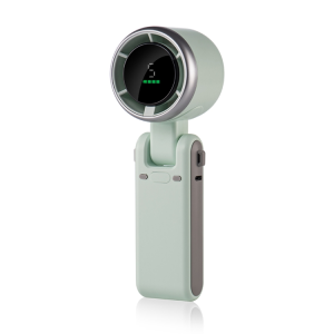 NEW Foldable Strong Wind Turbo Fan Portable High Speed 5 Gears Handheld Fan 5 Speeds Adjustable Desktop Digital Display Neckband Cooling Fan Rechargeable Mini Neck Fan turbo  fan  portable  cooling mini  fan  orashare