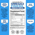 taoters Omega 3 Fish Oil Capsules Nourishes the Brain, Improves Memory, Eyes, Heart and Immune System Support. 