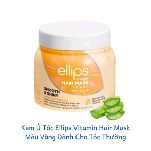 Kem ủ tóc Ellips Vitamin Hair Mask NL164 dành cho tóc thường uốn nhuộm phục hồi hư tổn 200g
