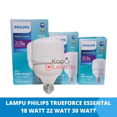 Lampu Philips LED TrueForce Essential 20W 25W 35W 45W Putih
