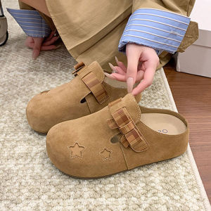Free Shipping WomenS 2026 New Spring Collection: Comfortable Slip-On Thick-Soled Height-Increasing And Toe-Covering Half-Slipper Sandals
