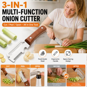 Stainless Steel Onion Chopper Easy Slice Vegetable Cutter Multifunctional Kitchen Tool