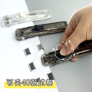 Kliper Penjepit Kertas Stapler Dorong Portable Stainless Steel