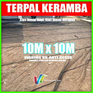 TERPAL KERAMBA alas jemur kopi alas jemur kerupuk alas jemur multifungsi menggunakan waring jaring RK anti geser siap pakai ukuran 10x10