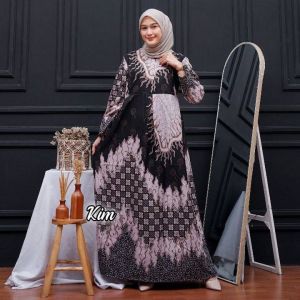 Gamis Batik Terbaru Gamis Wanita Masakini Gmis Lerbaran BERKAH SORE