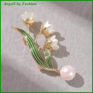 AngelCity Fashion Store Fashion Plant Lily Of The Valley Flower Brooches Women Clothing Coat Jewelry Banquet Wedding Party Accessories Gifts
