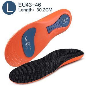 MIYIO 1Pair Orthopedic Poron Gel Insoles for Flat Feet Arch Support Insoles Heel Pain Relief Shoes Insert Cushion Shoe Pads for Men and Women Free Cutting