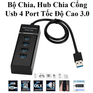 Bộ Chia Hub Chia Cổng Usb 4 Port Tốc Độ Cao 3.0 Cho Laptop Pc