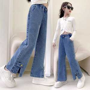 celana jeans kulot anak perempuan/celana jeans kulot impor Kancing