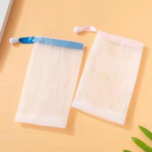 HTF.Facial Cleanser Manual Foaming Net Bag Wash Face Soap Liquid Soap Whipped Mousse Shower Gel Bath