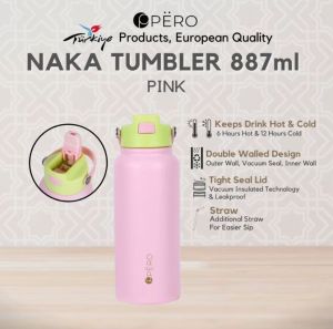 Pero Naka Tumbler 887ML / Botol Minum Tumbler vakum 887Ml Anti Panas Dingin 887ML
