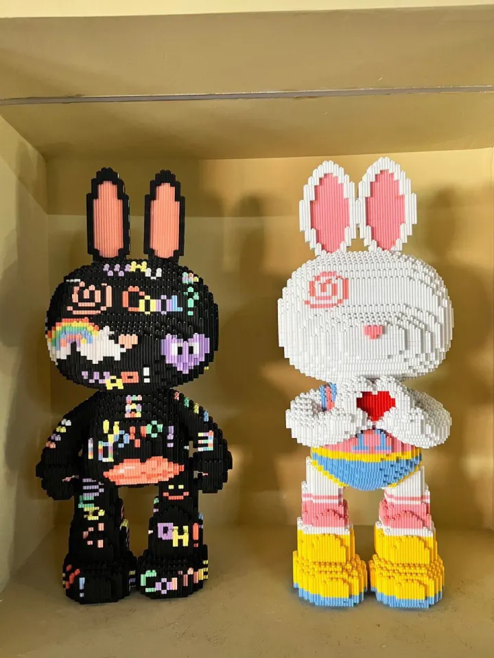 Mô hình xếp hình thỏ momo size to- lego bearbrick size 55cm - Quà