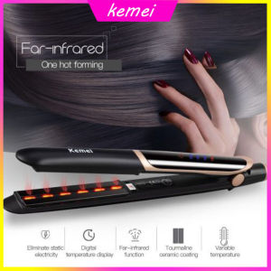 Catokan Rambut KEMEI KM-2219 Catokan Infrared 2 in 1 Catok Lurus Dan Keriting Km 2219