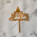 Topper Kaca MERRY CHRISTMAS / Topper Natal Acrylic. 