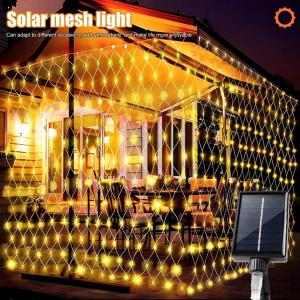 🌈SG Local🌈2026 LED Solar Net Mesh String Light 3x2M Waterproof Outdoor Garden LED Fairy Lights Party Wedding Holiday Decoration Lights