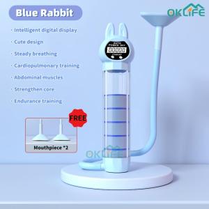 [OKLIFE. SG]Weighted Breathing Dumbbell with Digital Display Digital Breathing Dumbbell Lung Capacity & Core Strength Trainer for Kids & s