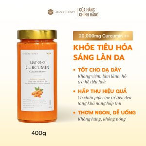 Mật Ong Curcumin Maison Honey 400g - Khoẻ tiêu hoá Sáng làn da