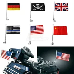 Motorcycle Flag Mount Tour Trunk Flag Pole With For Honda Goldwing